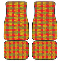 Aloha Hawaii Ilima Maile Lei Car Mats Palaka Inspired Hawaiian-plaid Red LT14 - Polynesian Pride