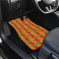 Aloha Hawaii Ilima Maile Lei Car Mats Palaka Inspired Hawaiian-plaid Red LT14 - Polynesian Pride