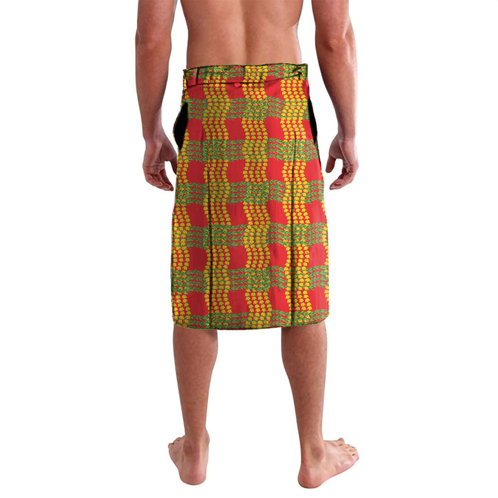 Aloha Hawaii Ilima Maile Lei Lavalava Palaka Inspired Hawaiian-plaid Red LT14 - Polynesian Pride