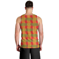 Aloha Hawaii Ilima Maile Lei Men Tank Top Palaka Inspired Hawaiian-plaid Red LT14 - Polynesian Pride