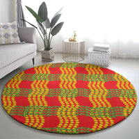 Aloha Hawaii Ilima Maile Lei Round Carpet Palaka Inspired Hawaiian-plaid Red LT14 - Polynesian Pride