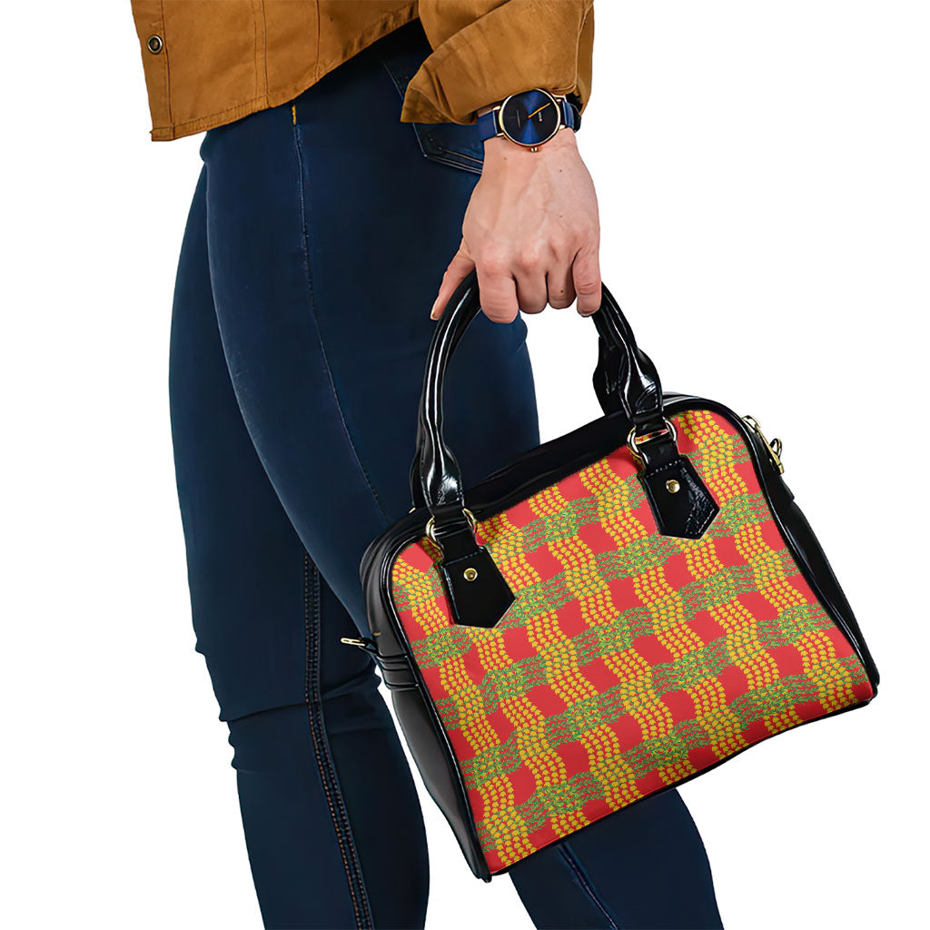Aloha Hawaii Ilima Maile Lei Shoulder Handbag Palaka Inspired Hawaiian-plaid Red LT14 - Polynesian Pride