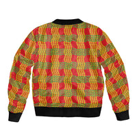 Aloha Hawaii Ilima Maile Lei Sleeve Zip Bomber Jacket Palaka Inspired Hawaiian-plaid Red LT14 - Polynesian Pride
