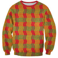 Aloha Hawaii Ilima Maile Lei Sweatshirt Palaka Inspired Hawaiian-plaid Red LT14 Unisex Red - Polynesian Pride