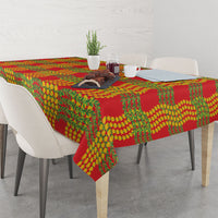 Aloha Hawaii Ilima Maile Lei Tablecloth Palaka Inspired Hawaiian-plaid Red LT14 - Polynesian Pride