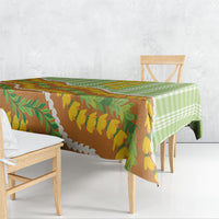 Hawaii Leis Palaka Motifs Tablecloth Pikake Pakalana Maile Ilima Kakau Style LT14 - Polynesian Pride