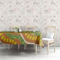 Hawaii Leis Palaka Motifs Tablecloth Pikake Pakalana Maile Ilima Kakau Style LT14 - Polynesian Pride