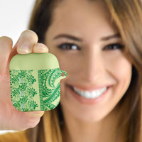 Lime Green Hibiscus Monstera Seamless Kakau Hawaii AirPods Case LT14 - Polynesian Pride