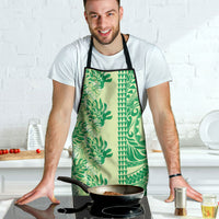 Lime Green Hibiscus Monstera Seamless Kakau Hawaii Apron LT14 - Polynesian Pride