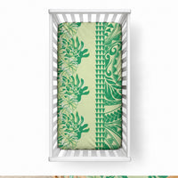 Lime Green Hibiscus Monstera Seamless Kakau Hawaii Baby Bed Cover LT14 28 × 52 in Lime Green - Polynesian Pride