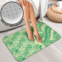 Lime Green Hibiscus Monstera Seamless Kakau Hawaii Bathroom Set LT14 - Polynesian Pride