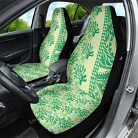 Lime Green Hibiscus Monstera Seamless Kakau Hawaii Car Seat Cover LT14 - Polynesian Pride