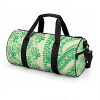 Lime Green Hibiscus Monstera Seamless Kakau Hawaii Duffle Bag LT14 - Polynesian Pride