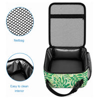 Lime Green Hibiscus Monstera Seamless Kakau Hawaii Lunch Bag LT14 - Polynesian Pride