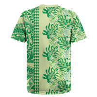 Lime Green Hibiscus Monstera Seamless Kakau Hawaii Rugby Jersey LT14 - Polynesian Pride