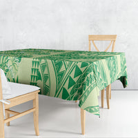 Lime Green Hibiscus Monstera Seamless Kakau Hawaii Tablecloth LT14 - Polynesian Pride