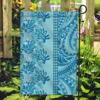 Cyan Hibiscus Monstera Seamless Kakau Hawaii Garden Flag LT14 Garden Flag Cyan - Polynesian Pride