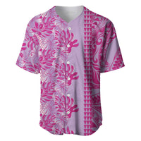 Purple Hibiscus Monstera Seamless Kakau Hawaii Baseball Jersey LT14 Purple - Polynesian Pride