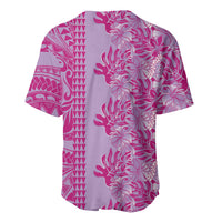 Purple Hibiscus Monstera Seamless Kakau Hawaii Baseball Jersey LT14 - Polynesian Pride