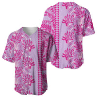 Purple Hibiscus Monstera Seamless Kakau Hawaii Baseball Jersey LT14 - Polynesian Pride