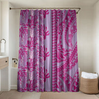 Purple Hibiscus Monstera Seamless Kakau Hawaii Bathroom Set LT14 Shower Curtain Only Purple - Polynesian Pride
