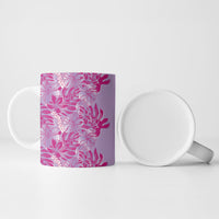 Purple Hibiscus Monstera Seamless Kakau Hawaii Ceramic Mug LT14 - Polynesian Pride