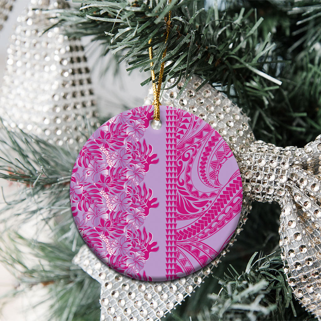 Purple Hibiscus Monstera Seamless Kakau Hawaii Ceramic Ornament LT14 - Polynesian Pride