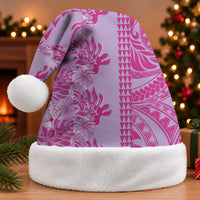 Purple Hibiscus Monstera Seamless Kakau Hawaii Christmas Santa Hat LT14 Without Fur Purple - Polynesian Pride