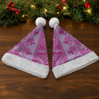 Purple Hibiscus Monstera Seamless Kakau Hawaii Christmas Santa Hat LT14 - Polynesian Pride