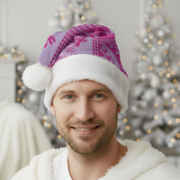Purple Hibiscus Monstera Seamless Kakau Hawaii Christmas Santa Hat LT14 - Polynesian Pride
