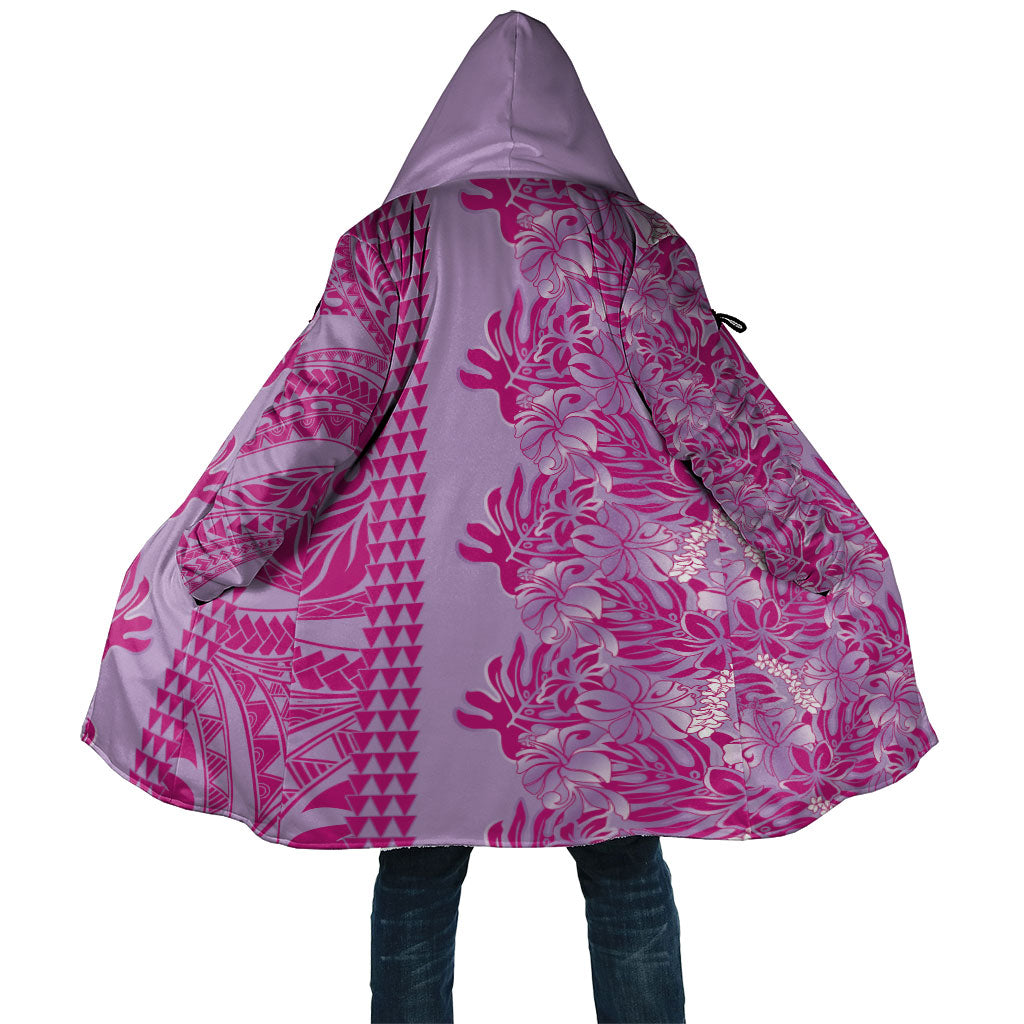 Purple Hibiscus Monstera Seamless Kakau Hawaii Cloak LT14 Unisex Purple - Polynesian Pride