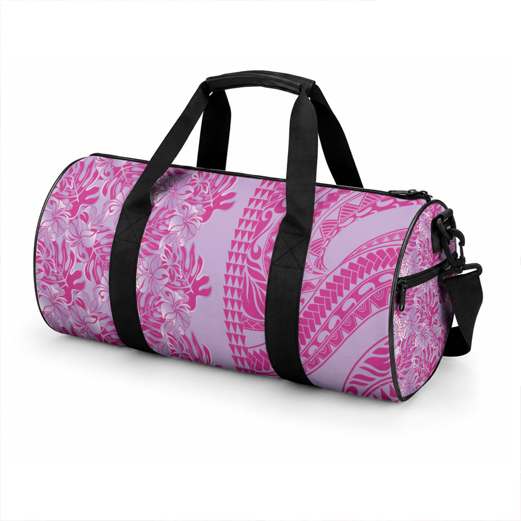 Purple Hibiscus Monstera Seamless Kakau Hawaii Duffle Bag LT14 - Polynesian Pride