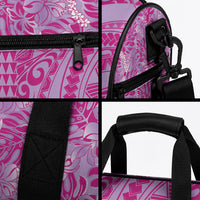 Purple Hibiscus Monstera Seamless Kakau Hawaii Duffle Bag LT14 - Polynesian Pride