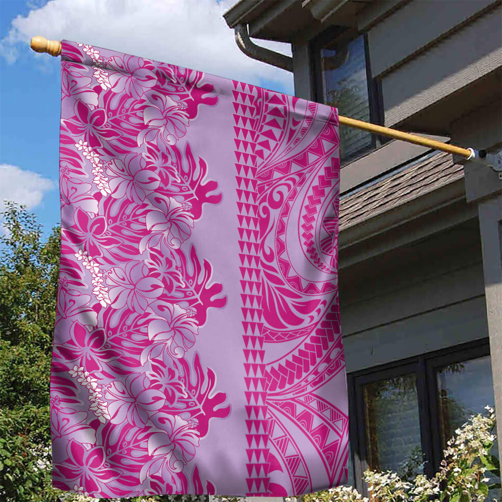 Purple Hibiscus Monstera Seamless Kakau Hawaii Garden Flag LT14 - Polynesian Pride