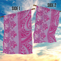 Purple Hibiscus Monstera Seamless Kakau Hawaii Garden Flag LT14 - Polynesian Pride