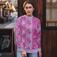Purple Hibiscus Monstera Seamless Kakau Hawaii Ugly Christmas Sweater LT14 - Polynesian Pride