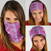 Purple Hibiscus Monstera Seamless Kakau Hawaii Neck Gaiter LT14 - Polynesian Pride