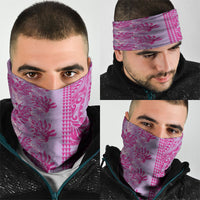 Purple Hibiscus Monstera Seamless Kakau Hawaii Neck Gaiter LT14 - Polynesian Pride