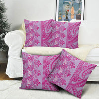 Purple Hibiscus Monstera Seamless Kakau Hawaii Pillow Cover LT14 - Polynesian Pride