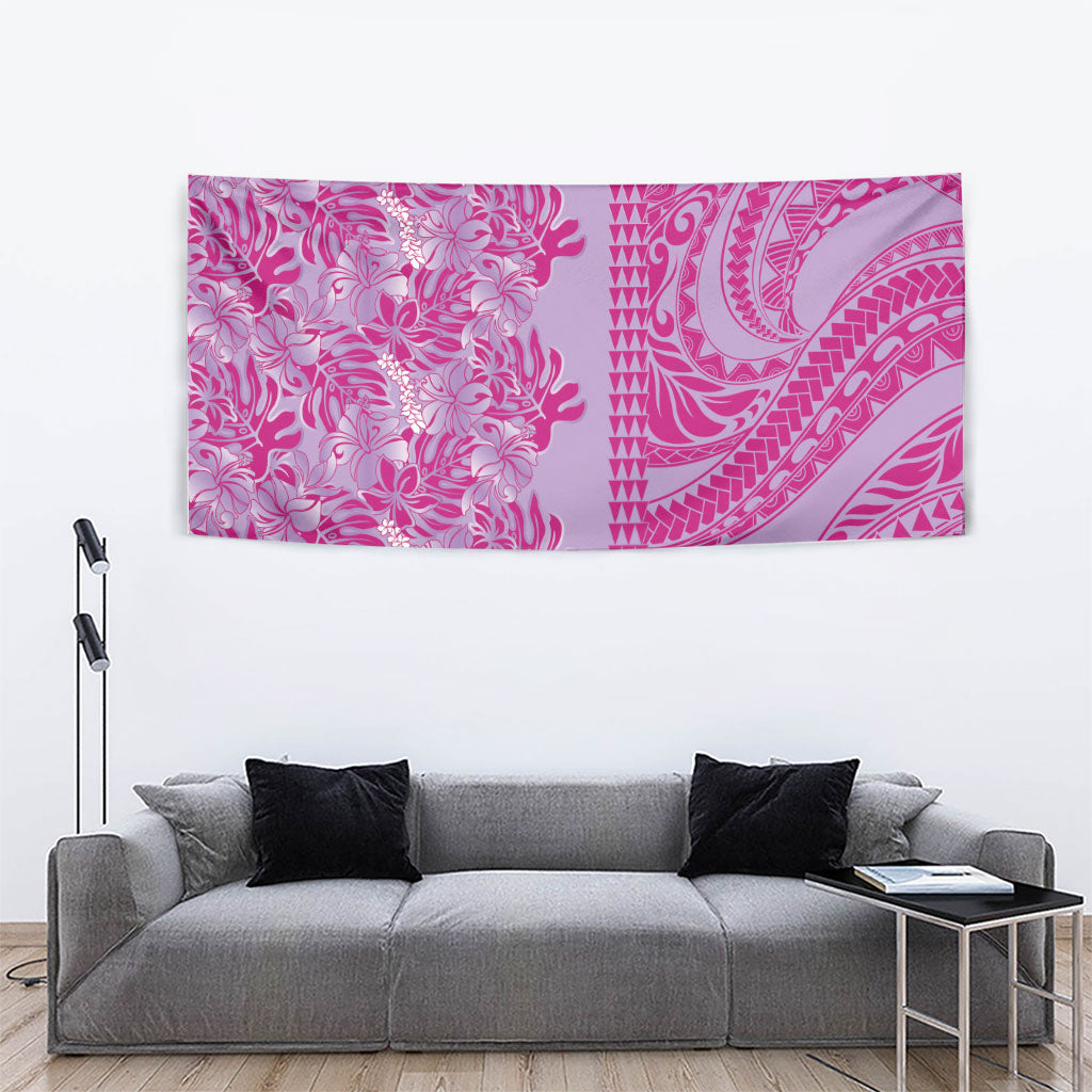 Purple Hibiscus Monstera Seamless Kakau Hawaii Tapestry LT14 - Polynesian Pride