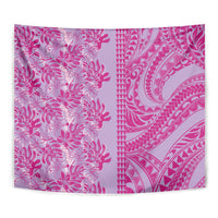 Purple Hibiscus Monstera Seamless Kakau Hawaii Tapestry LT14 - Polynesian Pride