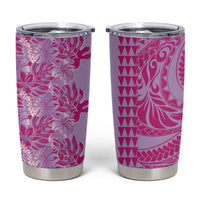 Purple Hibiscus Monstera Seamless Kakau Hawaii Tumbler Cup LT14 Purple - Polynesian Pride