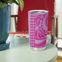Purple Hibiscus Monstera Seamless Kakau Hawaii Tumbler Cup LT14 - Polynesian Pride