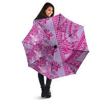 Purple Hibiscus Monstera Seamless Kakau Hawaii Umbrella LT14 - Polynesian Pride