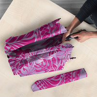 Purple Hibiscus Monstera Seamless Kakau Hawaii Umbrella LT14 - Polynesian Pride