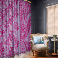 Purple Hibiscus Monstera Seamless Kakau Hawaii Window Curtain LT14 - Polynesian Pride