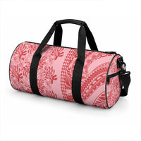 Red Hibiscus Monstera Seamless Kakau Hawaii Duffle Bag LT14 - Polynesian Pride