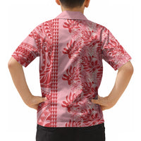 Red Hibiscus Monstera Seamless Kakau Hawaii Hawaiian Shirt LT14 - Polynesian Pride