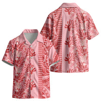 Red Hibiscus Monstera Seamless Kakau Hawaii Kid Hawaiian Shirt LT14 - Polynesian Pride