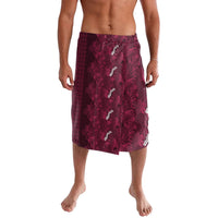 Burgundy Hibiscus Monstera Seamless Kakau Hawaii Lavalava LT14 Burgundy - Polynesian Pride